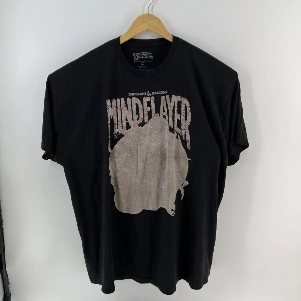 Dungeons and Dragons Mind Flayer T-Shirt Black Men XXL Graphic Tee Tabletop RPG